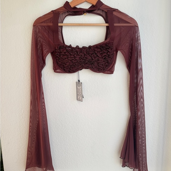 LC MESH Bustier Levi Marrón Chocolate Santísimas - Picture 9 of 12